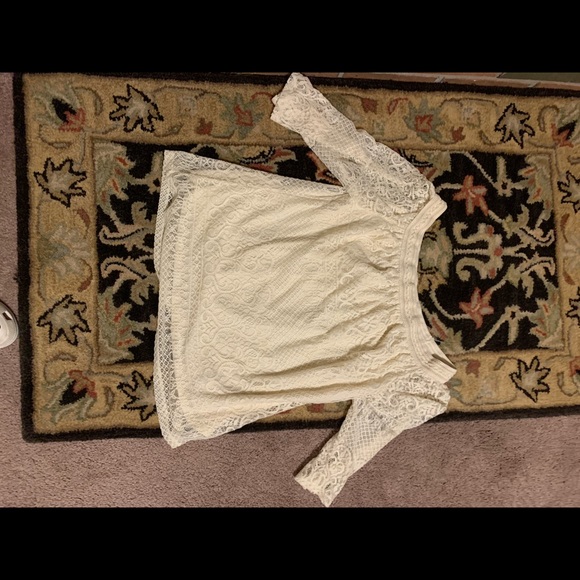 Adiva Cream Lace Top size M NWOT Cottagecore - Picture 2 of 7